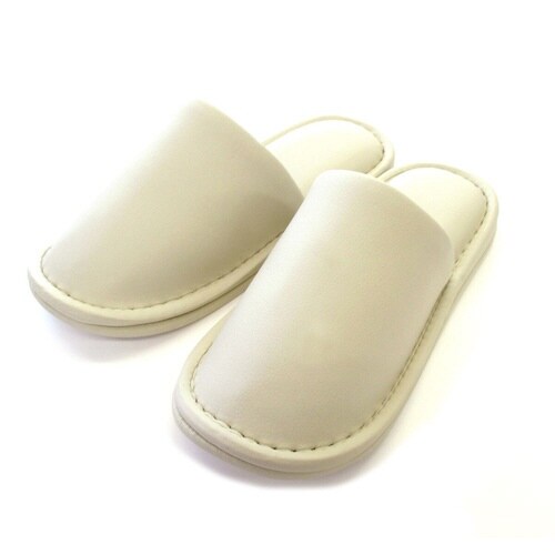 スリッパ マッドビニールレザー Lサイズ ベージュ