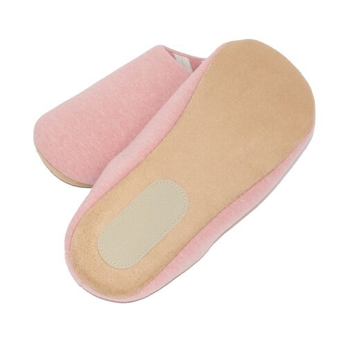 スリッパ 杢ニット成形 チャールススリッパ ピンク