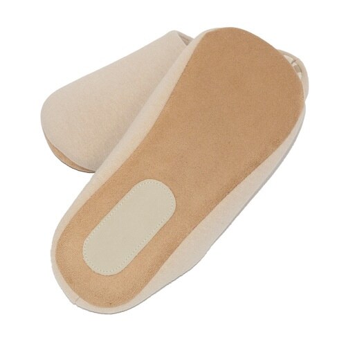 スリッパ 杢ニット成形 ベージュ