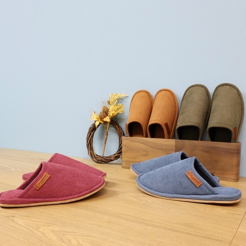 スリッパ コーデュロイ オレンジ(M)