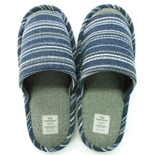 スリッパ 大きい メンズ ブルー