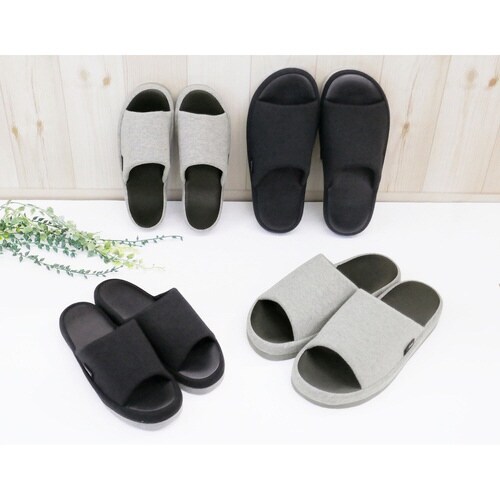 スリッパ With 低反発 Lサイズ ブラック