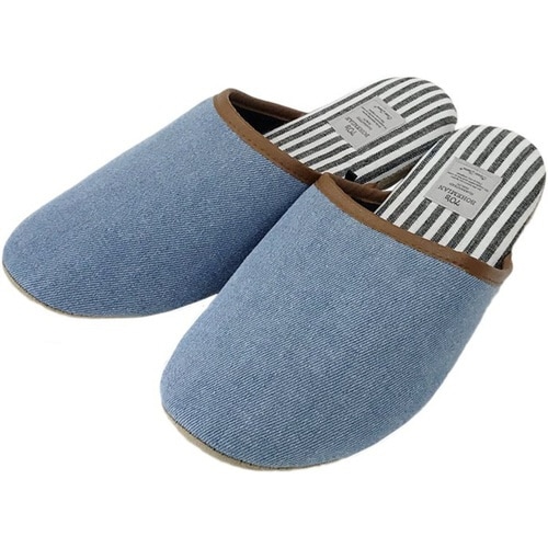スリッパ bohemian デニムソフト ブルー