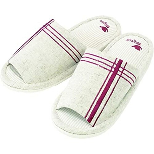 スリッパ ナチュラルクロス外縫い Mサイズ