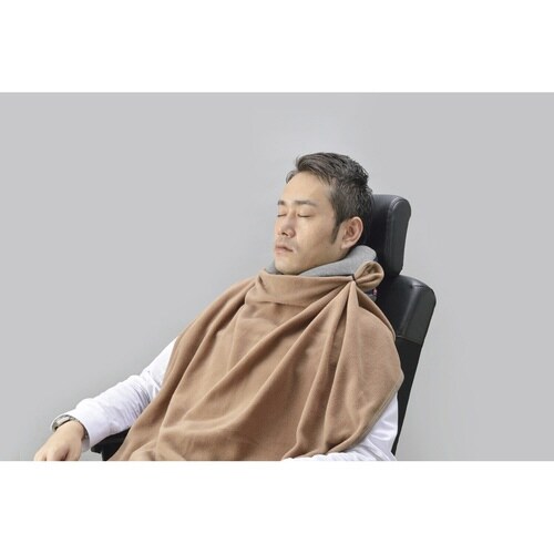 低反発ピロー かるラクーン クッション 杢グレー