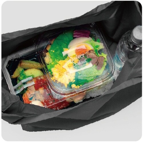 エコバッグ 名刺サイズ 折り畳み ブラック