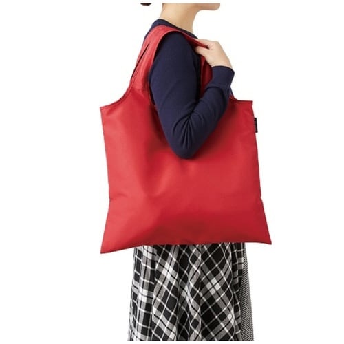 エコバッグ 折り畳み リサイクル素材 レッド