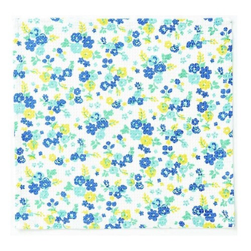 キッチンクロス 2枚入 綿100% 正方形 ブルー