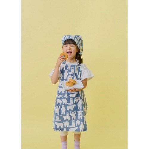 エプロン コニー2 キッズエプロン ブルー