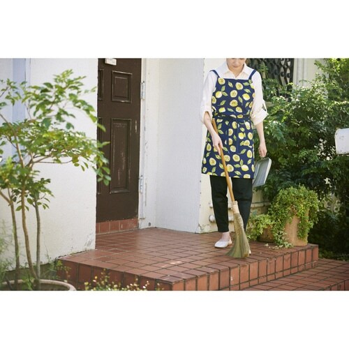 エプロン 綿100% ポケット付き ネイビー