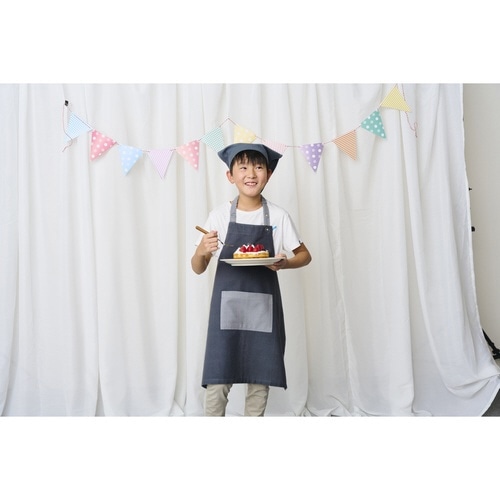 エプロン メイト キッズエプロン ライトグレー