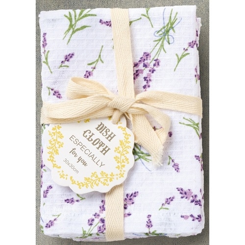 キッチンクロス ブルーミング 2枚入 パープル