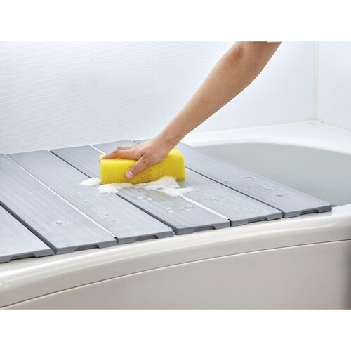 風呂ふた 折りたたみ 75×110cm シルバー