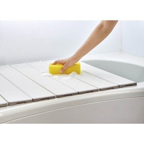 風呂ふた 折りたたみ 75×140cm ホワイト