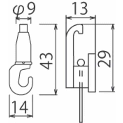 フック レール10 ワイヤーフック 長押ラック