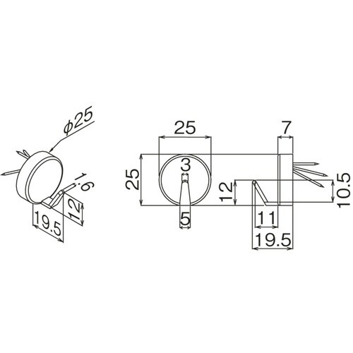 フック まるフック 石膏ボード用 木壁 セピア