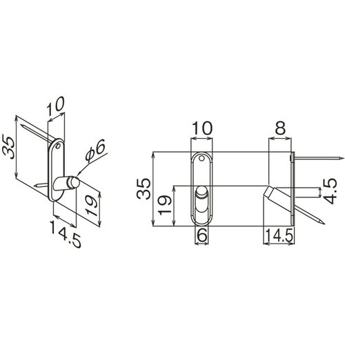 フック らくらく掛けフック クリア 石膏ボード用