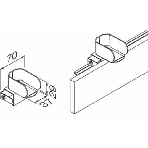 ものほし金具 D50用 長押ラック