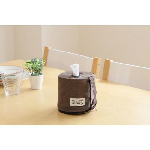 ティッシュケース Pally ブラウン