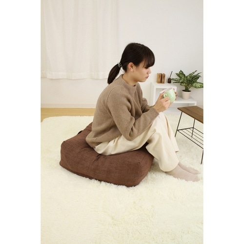 布団収納袋 ふとんクッションカバー ブラウン