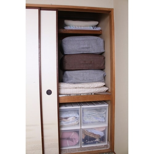 布団収納袋 ふとんクッションカバー 防ダニ グレー