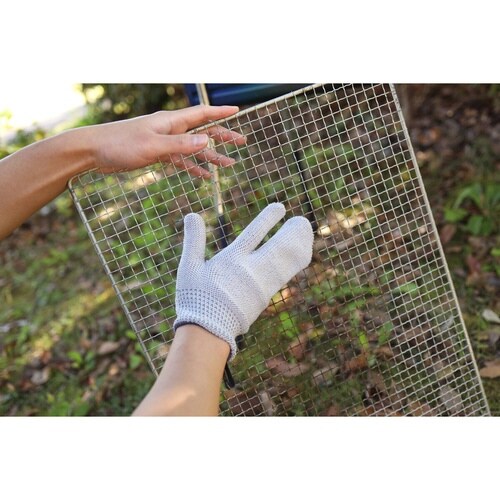 タワシ 和歌山生まれの手袋たわし ミトン型 グレー