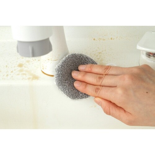 洗面台洗い タワシ 水だけ コンパクト グレー