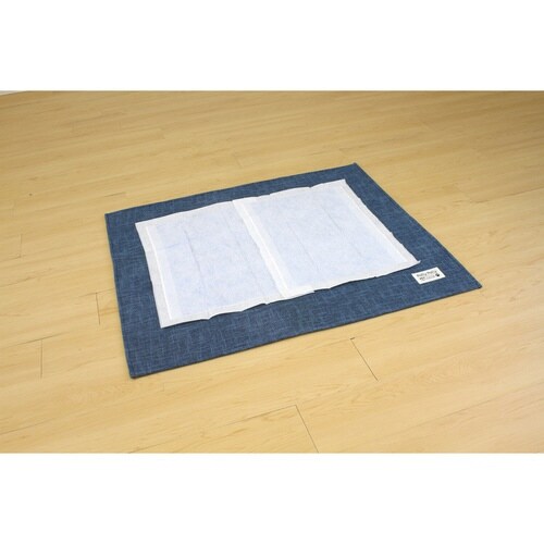 トイレの下に敷くマットL ペット用 ブルー