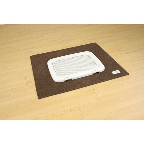 トイレの下に敷くマットL ペット用 ブラウン