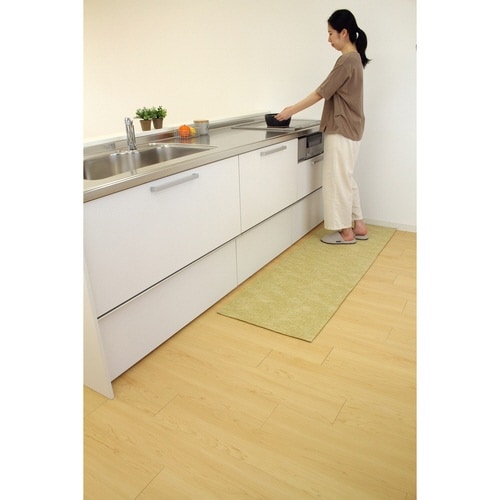 キッチンマット 56×180cm イエロー