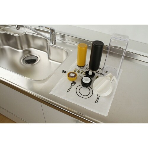 水切りマット Mサイズ 2層構造 吸水 ホワイト