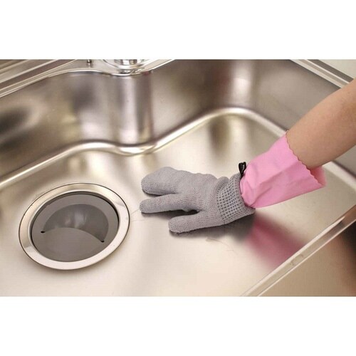 タワシ 和歌山生まれの手袋たわし グレー