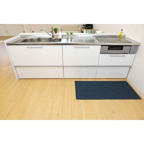 キッチンマット 56×120cm ブルー