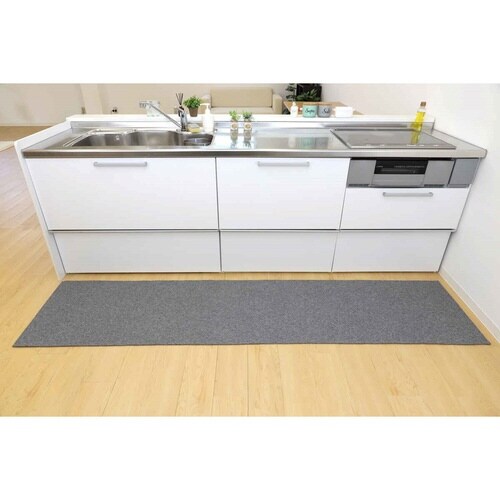 キッチンマット 56×250cm グレー