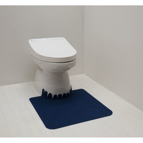 トイレマット 吸着 ネイビー