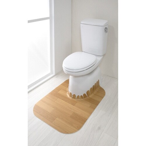 トイレマット 吸着 拭けるトイレマットウッド