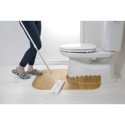 トイレマット 吸着 拭けるトイレマットウッド