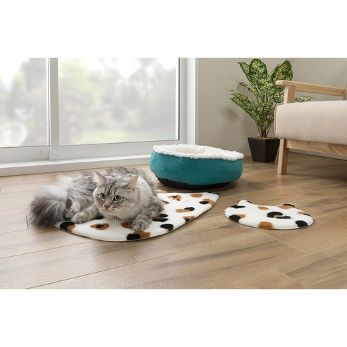 ペットマット おくだけ吸着ねっころマット 猫 ミケ