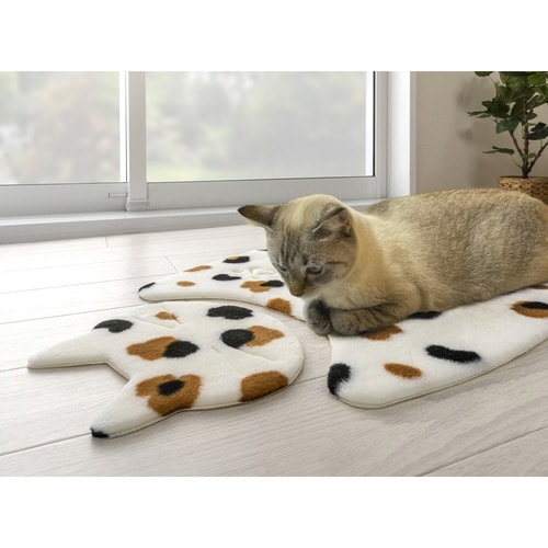 ペットマット おくだけ吸着ねっころマット 猫 ミケ