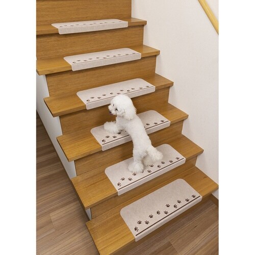 ペットマット おくだけ吸着階段マット 6枚入 犬