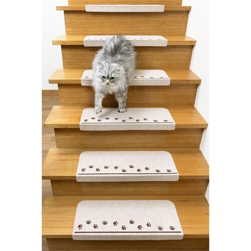 ペットマット おくだけ吸着階段マット 6枚入 犬