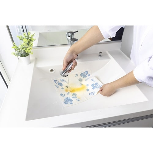 洗面 壁面 水はね防止 フラワー