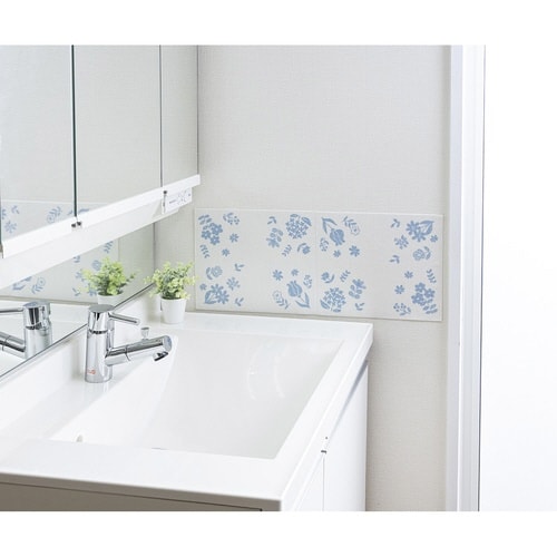 洗面 壁面 水はね防止 フラワー