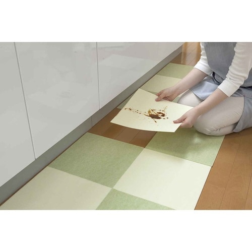 バリアフリー タイルマット ライトグリーン