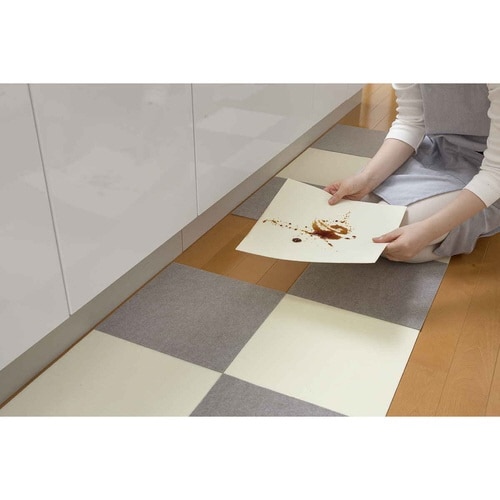 バリアフリー タイルマット 8枚入り グレー