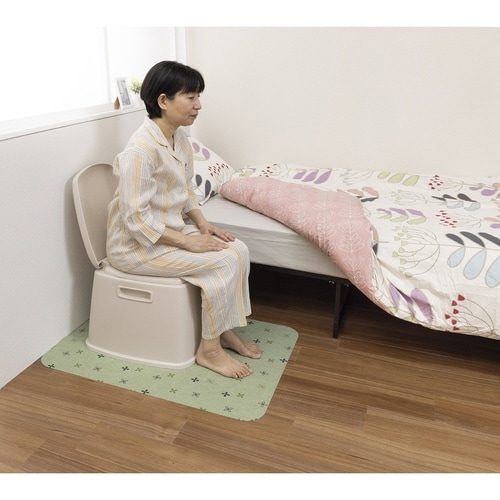 ポータブルトイレマット 介護 グリーン