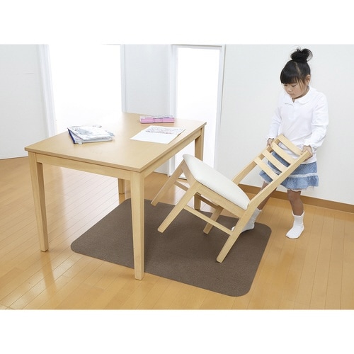 チェアマット 滑り止めマット ブラウン