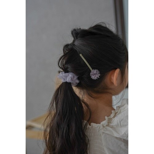 ヘアピン シュシュ グレー