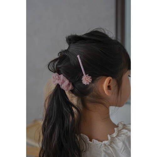 ヘアピン シュシュ ピンク