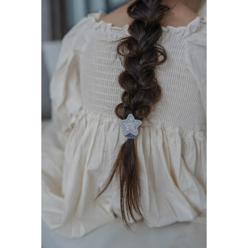 ヘアクリップ グレー